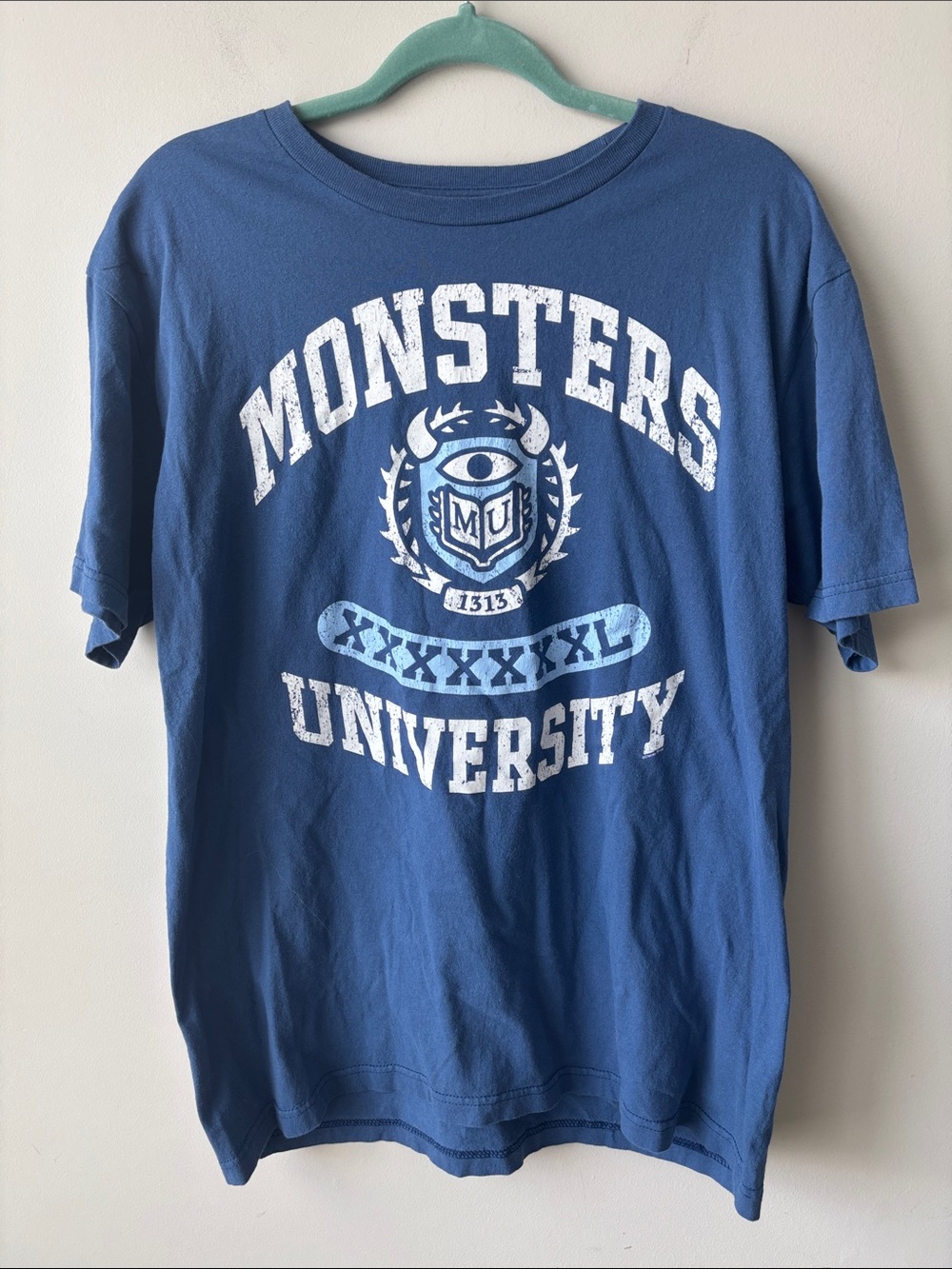 Monsters University Blue Graphic Tee size large
